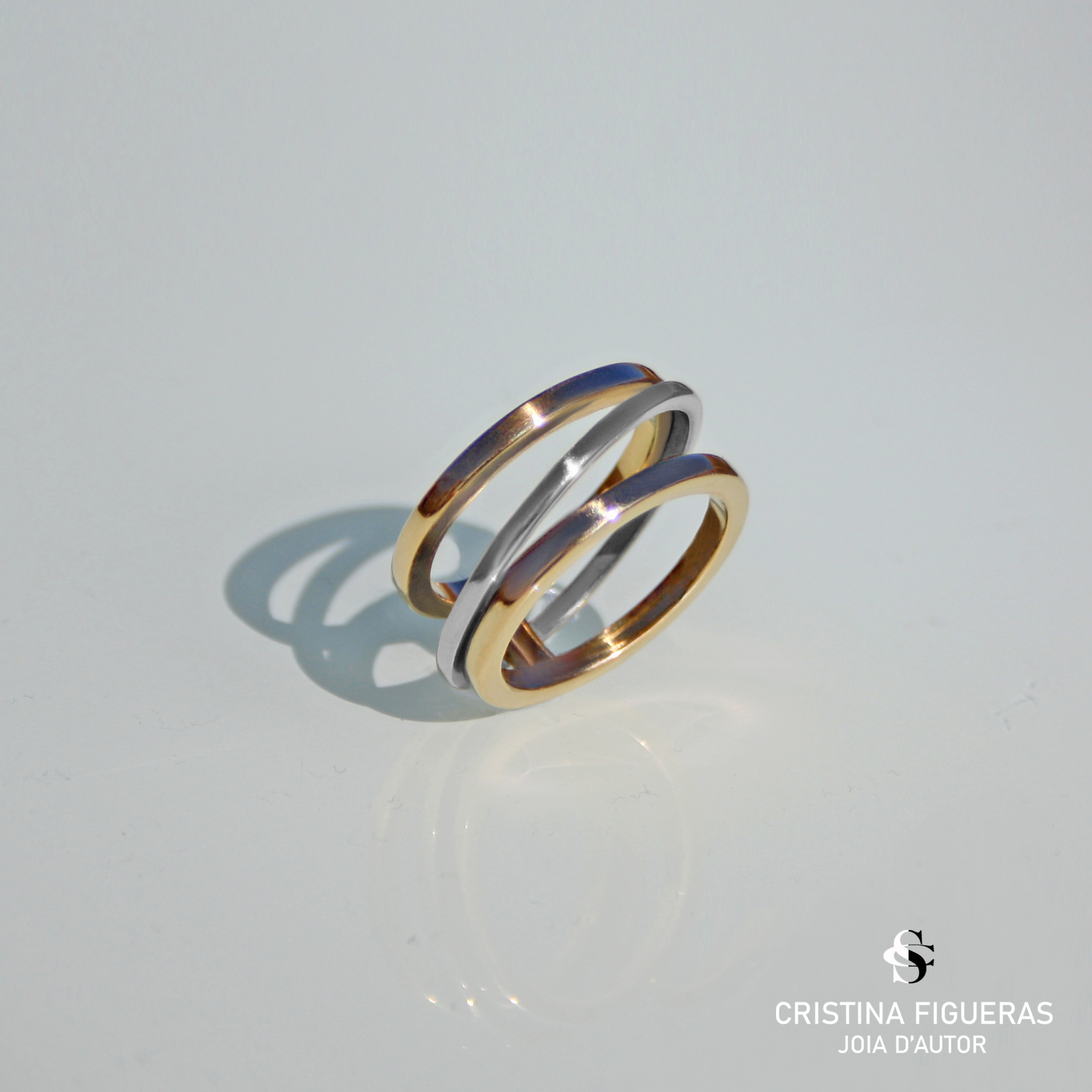 ANELL BICOLOR OR GROC I OR BLANC